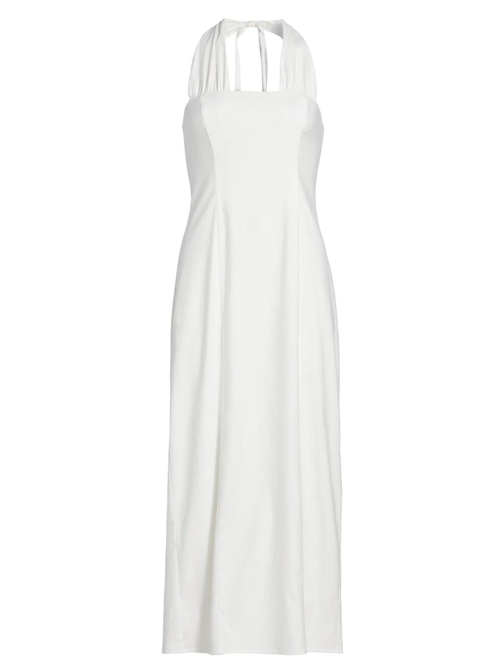 Reformation Bessi Linen Halterneck Midi Dress - 4